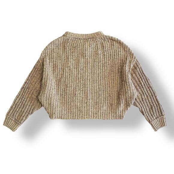 Free People On Your Side Cable Knit Sweater Womens Size XS Brown Boho Comfy - Picture 5 of 7